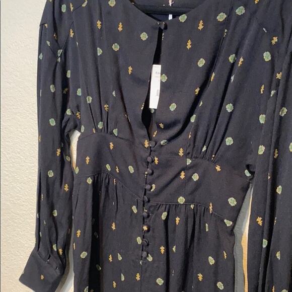 Free People Love Grows Front Button Print Romper - Picture 3 of 8